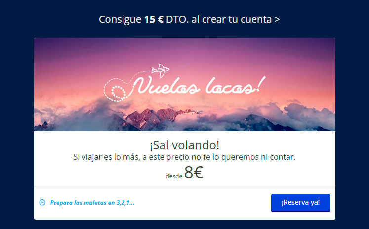 Oferta de vuelos baratos