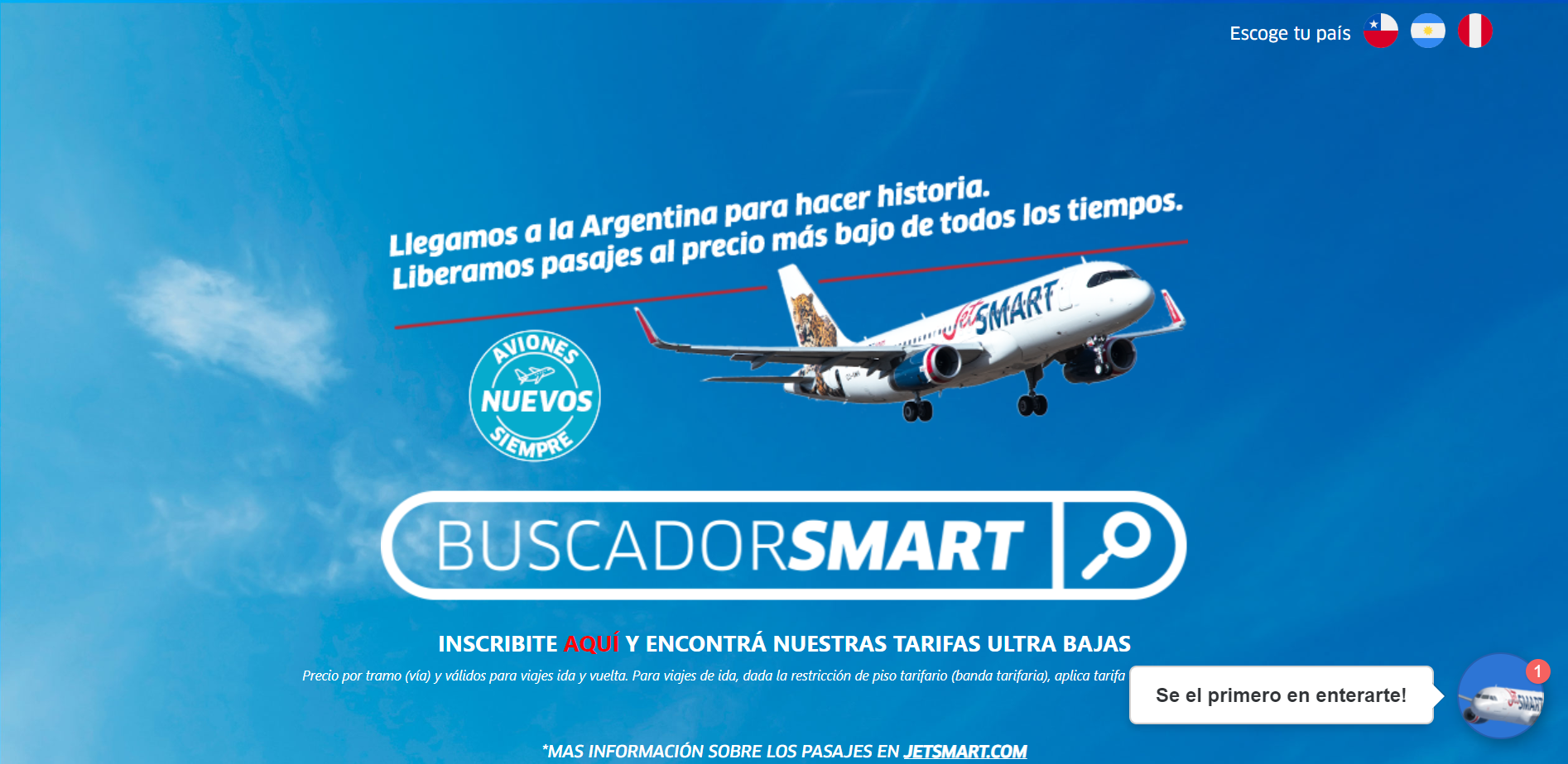 Página web de Jetsmart