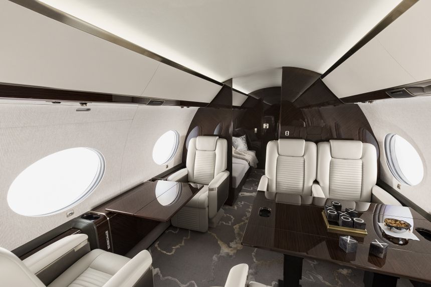 Interior de una aeronave Gulfstream G650ER